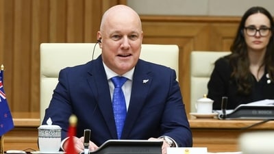 New Zealand Prime Minister Christopher Luxon will deliver the keynote address at the 10th edition of the Raisina dialogue. (AP )