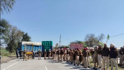 On March 5, the Punjab Police had thwarted the farmers’ attempt to go to Chandigarh on the SKM’s call for a week-long ‘dharna’. On March 5, the Punjab Police had thwarted the farmers’ attempt to go to Chandigarh on the SKM’s call for a week-long ‘dharna’.