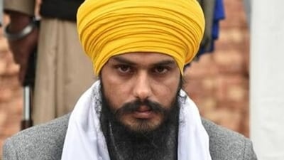 Radical Sikh preacher Amritpal Singh. (File) Radical Sikh preacher Amritpal Singh. (File)