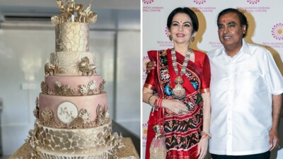 Nita Ambani and Mukesh Ambani tied the knot on March 8, 1985. (Instagram/delcakes.in) Nita Ambani and Mukesh Ambani tied the knot on March 8, 1985. (Instagram/delcakes.in)