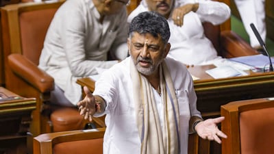 Karnataka deputy chief minister DK Shivakumar. (PTI)