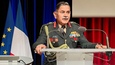 Chief of the Army Staff (COAS) General Upendra Dwivedi was speaking at the fourth General Bipin Rawat Memorial lecture in Delhi. (PTI) Chief of the Army Staff (COAS) General Upendra Dwivedi was speaking at the fourth General Bipin Rawat Memorial lecture in Delhi. (PTI)