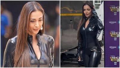 Malaika Arora clicked on the sets of Hip Hop India season 2. Malaika Arora clicked on the sets of Hip Hop India season 2.
