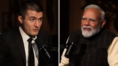 Podcaster Lex Fridman and PM Narendra Modi chatted for over three hours on his podcast. (X/@lexfridman) Podcaster Lex Fridman and PM Narendra Modi chatted for over three hours on his podcast. (X/@lexfridman)