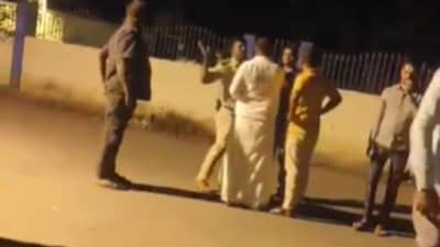 The incident, which occurred near a private hotel on Turuvanur Road on Friday night. (X/@HateDetectors) The incident, which occurred near a private hotel on Turuvanur Road on Friday night. (X/@HateDetectors)