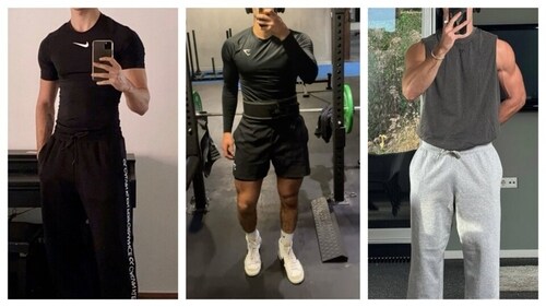 Gym wear includes compression tees to feature the toned physique. (Pinterest) Gym wear includes compression tees to feature the toned physique. (Pinterest)
