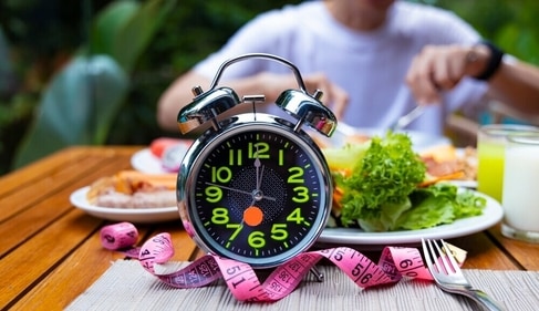 Intermittent fasting is certain periods of fasting and eating throughout the day, with common windows being 16:8 and 14:10. (Shutterstock) Intermittent fasting is certain periods of fasting and eating throughout the day, with common windows being 16:8 and 14:10. (Shutterstock)