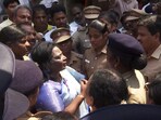 BJP leader Tamilisai Soundararajan was detained during the party's campaign in favour of three-language policy, in Chennai, on March 6 as well. BJP leader Tamilisai Soundararajan was detained during the party's campaign in favour of three-language policy, in Chennai, on March 6 as well.