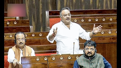 BJP MP Samik Bhattacharya speaks in the Rajya Sabha. (File Photo/Sansad TV) BJP MP Samik Bhattacharya speaks in the Rajya Sabha. (File Photo/Sansad TV)