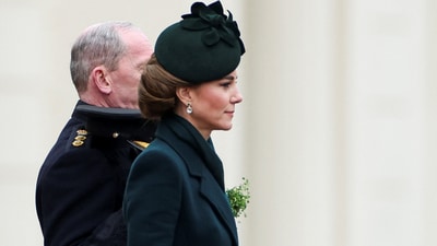 Britain's Catherine, Princess of Wales, attends St. Patrick's Day Parade at Wellington Barracks in London, Britain, March 17, 2025. REUTERS/Isabel Infantes (REUTERS)