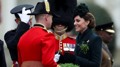 Britain's Catherine, Princess of Wales, attends St. Patrick's Day Parade at Wellington Barracks in London, Britain, March 17, 2025. REUTERS/Isabel Infantes (REUTERS)