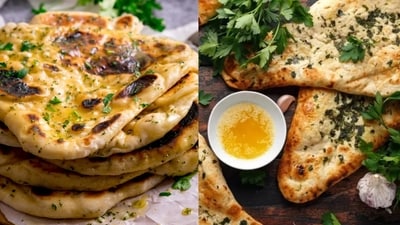Delhi NCR top spots to get the best butter garlic naan (Photos: Kitchen Sanctuary, RecipeGuru)