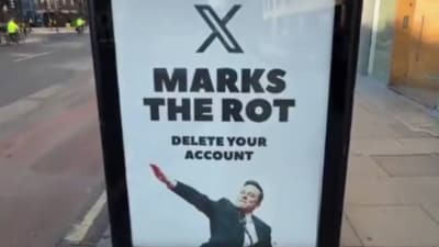 Posters criticizing Elon Musk are cropping up in London (Reddit) Posters criticizing Elon Musk are cropping up in London (Reddit)