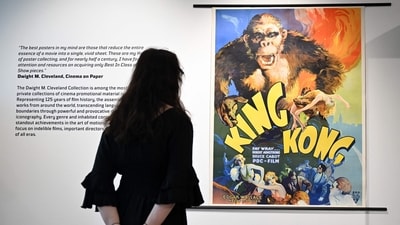 A poster for the for film 'King Kong' is pictured during a press preview ahead of the Cinema on Paper: The Dwight M. Cleveland Collection Movie Posters Auction, at Heritage Auctions in London. (AFP) A poster for the for film 'King Kong' is pictured during a press preview ahead of the Cinema on Paper: The Dwight M. Cleveland Collection Movie Posters Auction, at Heritage Auctions in London. (AFP)