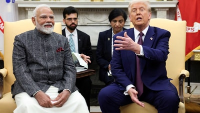 FILE PHOTO: U.S. President Donald Trump meets with Indian Prime Minister Narendra Modi at the White House in Washington, D.C., U.S., February 13, 2025. (REUTERS)