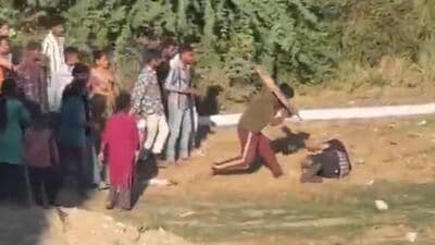 Police said seven people were arrested after being identified on the basis of a viral video of the assault (Videograb) Police said seven people were arrested after being identified on the basis of a viral video of the assault (Videograb)