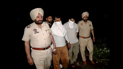 Punjab Police arrest accused after an encounter in Tarn Taran district on Monday. (ANI)