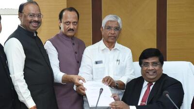 Sanjay Khodke (in white shirt) filed his nomination for the by-polls on Monday Sanjay Khodke (in white shirt) filed his nomination for the by-polls on Monday