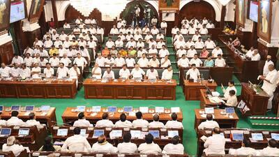 The ongoing Tamil Nadu Legislative Assembly Session at the State Secretariat in Chennai. (PTI)
