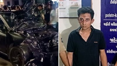 Rakshit Chaurasia, a 20-year-old law student, was arrested by police after the Vadodara car accident. (ANI) Rakshit Chaurasia, a 20-year-old law student, was arrested by police after the Vadodara car accident. (ANI)