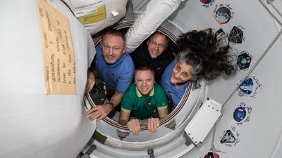 Butch Wilmore and Sunita Williams are to be transported home with another American astronaut and a Russian cosmonaut aboard a SpaceX Crew Dragon craft, which arrived at the ISS early Sunday. (NASA) Butch Wilmore and Sunita Williams are to be transported home with another American astronaut and a Russian cosmonaut aboard a SpaceX Crew Dragon craft, which arrived at the ISS early Sunday. (NASA)