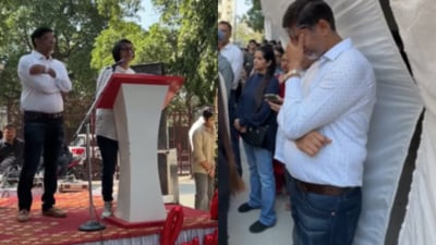 On social media, Rajani Jain shared a video marking a month since her son Taran's passing. (YouTube/Chatori Rajani) On social media, Rajani Jain shared a video marking a month since her son Taran's passing. (YouTube/Chatori Rajani)