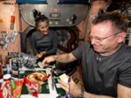NASA, astronauts Suni Williams and Butch Wilmore, both Expedition 71 Flight Engineers, make pizza aboard the International Space Station's galley located inside the Unity module on Sept. 9, 2024. NASA, astronauts Suni Williams and Butch Wilmore, both Expedition 71 Flight Engineers, make pizza aboard the International Space Station's galley located inside the Unity module on Sept. 9, 2024.