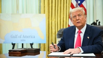 US President Donald Trump speaks as he signs an executive order in the Oval Office of the White House in Washington, DC. (AFP) US President Donald Trump speaks as he signs an executive order in the Oval Office of the White House in Washington, DC. (AFP)