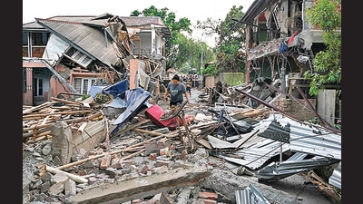 Ethnic violence erupted in Manipur on May 3, 2023. (AFP) Ethnic violence erupted in Manipur on May 3, 2023. (AFP)