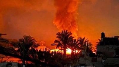 Israel’s airstrikes on Gaza kill over 400 in deadliest assault of war. (X-@mhdksafa) Israel’s airstrikes on Gaza kill over 400 in deadliest assault of war. (X-@mhdksafa)