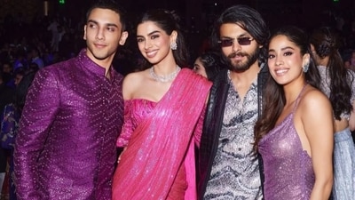Vedang Raina, Khushi Kapoor, Shikhar Pahariya and Janhvi Kapoor Vedang Raina, Khushi Kapoor, Shikhar Pahariya and Janhvi Kapoor