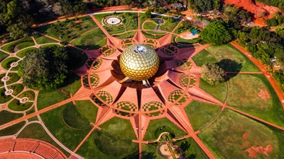 Auroville is an experimental township in the Viluppuram district of Tamil Nadu with some parts in Puducherry (Photo: Shutterstock) Auroville is an experimental township in the Viluppuram district of Tamil Nadu with some parts in Puducherry (Photo: Shutterstock)