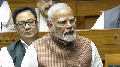 Prime Minister Narendra Modi speaks in the Lok Sabha during the Budget session of Parliament in New Delhi on Tuesday, (PTI) Prime Minister Narendra Modi speaks in the Lok Sabha during the Budget session of Parliament in New Delhi on Tuesday, (PTI)