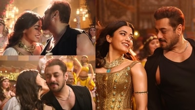 Rashmika Mandanna and Salman Khan in Sikandar Naache Rashmika Mandanna and Salman Khan in Sikandar Naache