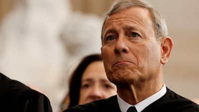 US Supreme Court Chief Justice John Roberts attends inauguration ceremonies in the Rotunda of the US Capitol. (REUTERS File)