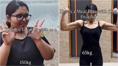 A vegetarian meal plan shared by fitness coach Pranjal Pandey offers 110g of protein within 1400 kcal. (Instagram/@transformwithpranjal) A vegetarian meal plan shared by fitness coach Pranjal Pandey offers 110g of protein within 1400 kcal. (Instagram/@transformwithpranjal)