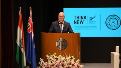 New Zealand PM Christopher Luxon at IIT Delhi (Handout) New Zealand PM Christopher Luxon at IIT Delhi (Handout)