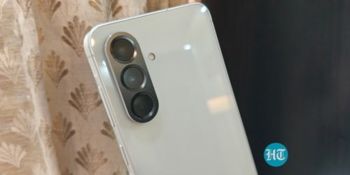 Samsung Galaxy A56 5G features a 50MP main camera. (Aishwarya Panda- HT) Samsung Galaxy A56 5G features a 50MP main camera. (Aishwarya Panda- HT)