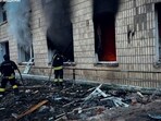 In this photo provided by the Ukrainian Emergency Service on Wednesday, March 19, 2025, firefighters work on a site of a Russian attack in Krasnopillia, Sumy region, Ukraine. In this photo provided by the Ukrainian Emergency Service on Wednesday, March 19, 2025, firefighters work on a site of a Russian attack in Krasnopillia, Sumy region, Ukraine.