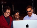 Salman Khan with Sajid Nadiadwala and A R Murugadoss in the new picture from set.