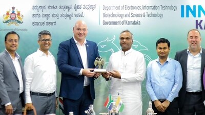 A delegation from South Africa's Cape Town met Karnataka IT minister Priyank Kharge in Bengaluru. A delegation from South Africa's Cape Town met Karnataka IT minister Priyank Kharge in Bengaluru.