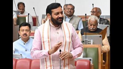 Haryana chief minister Nayab Singh Saini during the Budget session in Chandigarh on Wednesday. (Sourced) Haryana chief minister Nayab Singh Saini during the Budget session in Chandigarh on Wednesday. (Sourced)