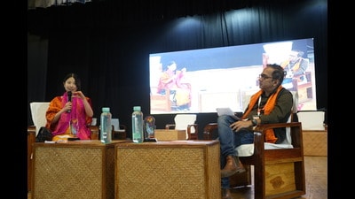 Miwa SAkuraki and Rajat Chaudhuri at the Kokrajhar Literature Festival (Chittajit Mitra) Miwa SAkuraki and Rajat Chaudhuri at the Kokrajhar Literature Festival (Chittajit Mitra)