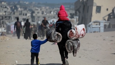 The Israel army urged Gazans to evacuate areas near the border, after it unleashed a wave of deadly overnight strikes, the most intense since a ceasefire began in January. (AFP) The Israel army urged Gazans to evacuate areas near the border, after it unleashed a wave of deadly overnight strikes, the most intense since a ceasefire began in January. (AFP)