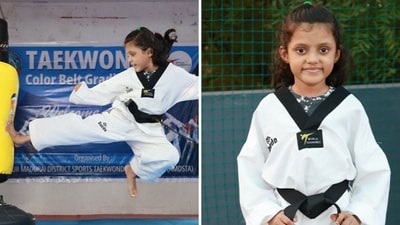 Seven-year-old Samyuktha Narayanan has stunned the world with her Taekwondo skills. (Instagram/@guinnessworldrecords) Seven-year-old Samyuktha Narayanan has stunned the world with her Taekwondo skills. (Instagram/@guinnessworldrecords)