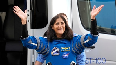 NASA astronaut Sunita Williams Space Launch Complex 41 on June 1, 2024, in Cape Canaveral, Florida. (AP) NASA astronaut Sunita Williams Space Launch Complex 41 on June 1, 2024, in Cape Canaveral, Florida. (AP)