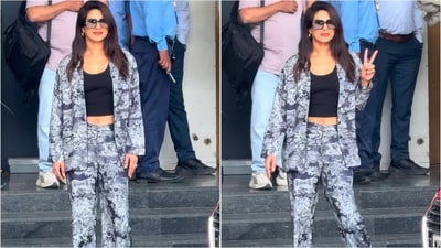 Priyanka Chopra was spotted at Mumbai airport sporting a chic look. (Photo by Ashutosh Rai) Priyanka Chopra was spotted at Mumbai airport sporting a chic look. (Photo by Ashutosh Rai)