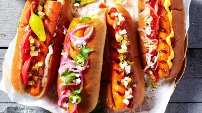 Crispy, tangy homemade paneer hot dog