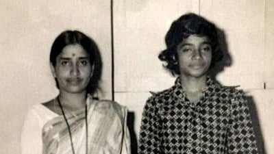 A young Ram Gopal Varma with his mother. A young Ram Gopal Varma with his mother.