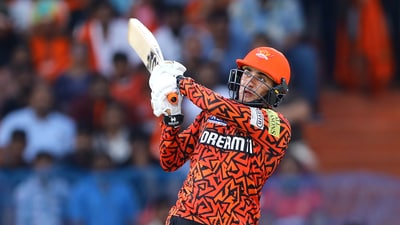 Sunrisers Hyderabad's Abhishek Sharma plays a shot in the Indian Premier League 2024 (ANI) Sunrisers Hyderabad's Abhishek Sharma plays a shot in the Indian Premier League 2024 (ANI)